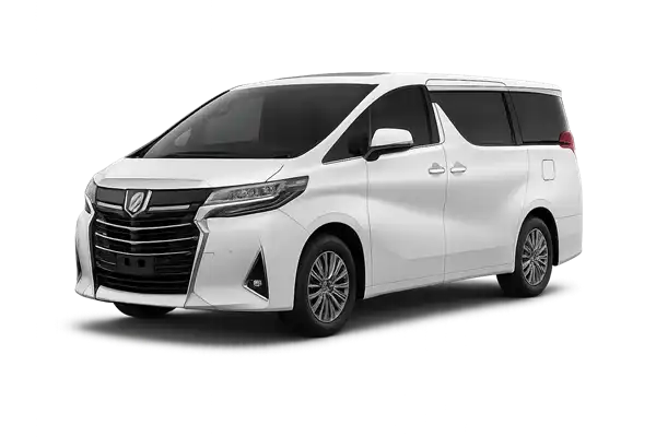 Rental Mobil Toyota Alphard Transformer dengan Supir Sky White Rent Car