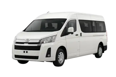 Rental Mobil Toyota Hiace Commuter dengan Supir Sky White Rent Car