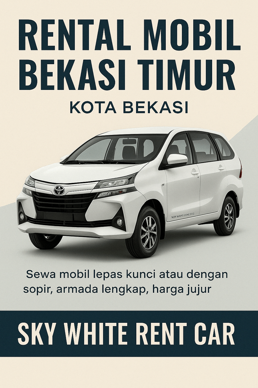 Layanan rental mobil Bekasi Timur Kota Bekasi dari Sky White Rent Car, menyediakan armada lengkap dan layanan profesional untuk kebutuhan transportasi harian maupun luar kota di wilayah Bekasi Timur dan sekitarnya.