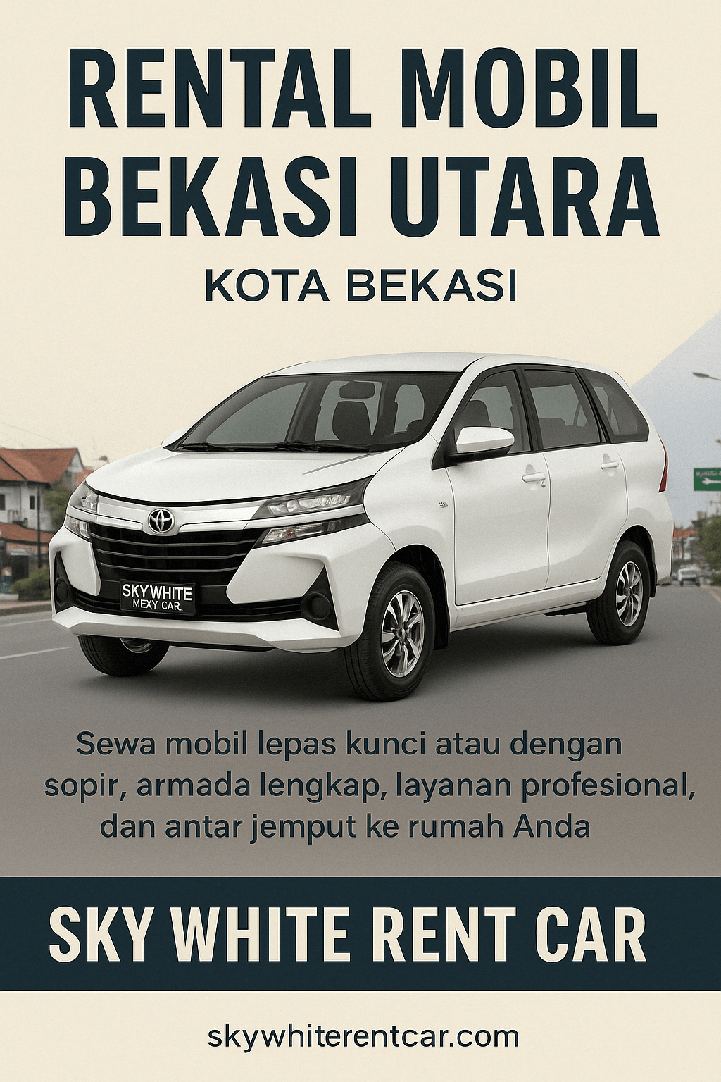 Layanan rental mobil Bekasi Utara Kota Bekasi dari Sky White Rent Car, menyediakan armada lengkap dan layanan profesional untuk kebutuhan transportasi warga Bekasi Utara dan sekitarnya.